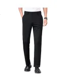 TUCANO Casual Pants for Men, Business Casual Ice Silk Elastic Versatile Straight-Leg Slim-Fit Dress Pants Long Trousers Men's Clothing, Black, Size 30