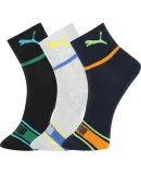 PUMA Men's Socks, Mid-Calf, Fashionable Classic Color-Block Design, Breathable And Durable Cotton Socks, 3-Pair Pack