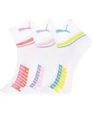 PUMA Women's Mid-Calf Socks, Cotton Comfortable Breathable Patchwork Color-Block Sports Style Women's Socks, 3-Pair Pack