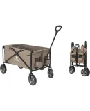 CAMEL Camping Cart Outdoor Folding Cart for Campsite Shopping, Strolling with Children, Walking Dogs, Picnicking, Large Capacity for Express Delivery, Children Can Lie Down