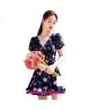 Barbie Sun Protection Swimsuit for Women, Fashionable Slimming Tummy-Covering Boyshort One-Piece Dress Style, Plus Size, Instagram Trendy Large Size Swimwear for Hot Springs