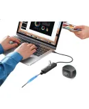 UGREEN USB 3.0 Hub, Gigabit Ethernet Adapter for Laptop, External Wired Network Card, Network Cable Converter, Expansion Device for Huawei Computers, HUB Expander, RJ45 Converter