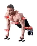 Li-Ning Push-Up Stand [Premium Set of Two], Portable Fitness Chest Muscle Training Board, Abdominal Muscle Fitness Equipment