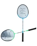 361° Badminton Racket Set with Grip Tape, Classic Beginner Training Rackets, 2 Pairs Pre-Strung [Blue]