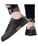 CARTELO men's shoes 2025 autumn casual shoes men's trendy shoes men's low-top sneakers all-match sports shoes black 42