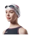 SWANS Swimming Goggles for Women, Imported Waterproof Anti-Fog High-Definition Swim Cap Set, Myopia Swimming Glasses Diving Equipment Yinghua 700°