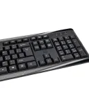 HP Office Keyboard And Mouse Combo Set Wired Office Keyboard And Mouse Set 104-Key Full-Size Splash-Resistant Comfortable Wear-Resistant Compatible with Laptops And Desktop Computers KM10 Black