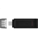 Kingston 64GB USB3.2 Gen1 Type-C High Capacity Phone Flash Drive DT70 Black Compatible with Android And Apple, Universal for Car And Computer Use