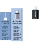 Baseus Type-C Adapter OTG USB to Type-C Port, Apple 15 USB Flash Drive High-Speed Data Cable Converter, Car Charging Adapter Suitable for Laptops, Huawei Phones, IPad