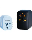 PHILIPS International Travel Adapter/Multi-Country Universal Travel Socket Converter/Compatible with UK, US, AU, German, Japanese, Singapore, Hong Kong Standards/2A1C Charging 17W Blue