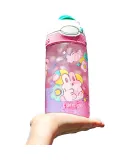 Contigo Kangdike Plastic Cup for Men And Women Students, Sports Water Bottle with Dragon Mouth Locking Lid, Strawberry Marshmallow Flavor, 450ml