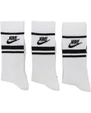NIKE (NIKE) Unisex Socks, Quick-Drying Breathable Sports Socks, Mid-Calf Socks, Three-Pair Pack, DX5089-103 White M