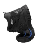 Qiangren Men's Boots, 3515 Outdoor Combat Boots, Kevlar Puncture-Resistant, Hiking And Sports Training Boots, JDS007, Black, Size 41