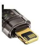 Baseus Apple Fast Charging Cable, Smart Power Bank Charger Cord with Light, Compatible with IPhone 13 Pro Max/12/X/8/7 Plus Charger, Phone Cable, 1 Meter Black