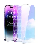 UGREEN Anti-Blue Light Tempered Glass Screen Protector for IPhone 14 Pro Max, Full Coverage Anti-Blue Light Anti-Dust Shatterproof Anti-Fingerprint Protective Film for IPhone 14 Pro Max