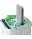 3M Scotch-Brite Flat Mop, 33cm Handle Length, 126cm Total Length, 1 Mop Head with Scraper, No-Scrub Bucket, Hands-Free Cleaning, Household All-In Mop