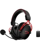 HYPERX Alpha Wireless Black And Red Gaming Headset with Long Battery Life, Compatible with Triangular Actio