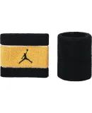 NIKE Jordan Flyknit Sports Wristband, Sweat-Absorbing Wrist Guard, Sweat-Wicking Wrist Sleeve J1004300039OS Black And Yellow Two-Pack