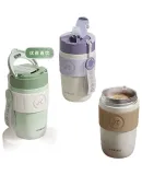Wubiological Thermos Cup Women's Coffee Cup High-value Straw Cup Tea Cup Large-capacity Water Cup Student Cup Birthday Gift