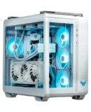 ASUS TUF GAMING GT502 White Arsenal Case, White Cables, Dual-Chamber Design, Tool-Free Disassembly, White Seaside View, Innovative Cooling, GPU Bracket