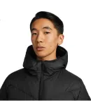 NIKE Men's Winter Short Hooded down Jacket, Sports Cold-Proof Coat, WR Series DV1132-010 Black 2XL