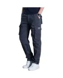 JEEP SPIRIT Men's Cargo Pants, Autumn And Winter Straight-Leg Casual Trousers, Loose-Fitting Multi-Pocket Pants for Men, Army Green, Size L