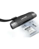 Lexar USB3.2 Card Reader, TF/SD Dual-Port, USB/Type-C Dual Interface, Memory Card Reader for DJI Drone And Action Camera, Compatible with Apple IPhone 17 And Computers
