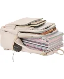 UNIVERSITY OF CAMBRIDGE Backpack for Female Middle School Students, Multi-Layer Lightweight Shoulder Bag for High School, CA454 Khaki