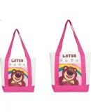 Disney Handbag, Women's Mini Canvas Tote Bag, Cartoon Canvas Bag, Strawberry Bear Bag, Commuter Birthday Gift for Wome