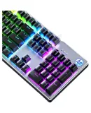HP K500Y Mechanical Keyboard, Punk Steam Retro Wired Gaming Keyboard, for PUBG, Laptop Gaming, LOL, Office Use, White with RGB Backlit And Square Keycaps