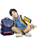 Disney Backpack for Primary School Students Grades 3-6, Stylish Cambridge Style Spine-Protecting Lightweight Boys' Double Shoulder Bag, Captain America Desig