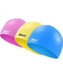 XTEP Children's Swim Cap, Youth Boys And Girls Comfortable Waterproof Swimming Cap, Professional Silicone Swim Cap, Pink