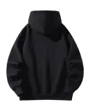 NASA GISS Hooded Sweatshirt for Men, Solid Color Basic Style Top, Couple's Versatile Long-Sleeve T-Shirt, Black Hooded Regular Style, 2XL