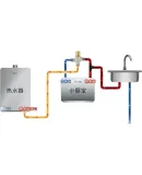 PHILIPS Instant Mini Kitchen Treasure Electric Water Heater MINI Blue 5500W Stepless Frequency Conversion, Instant Heating Smart Constant Temperature Household Kitchen Hot Water Treasure AWH1053