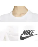 NIKE Spring And Summer Women's Short-Sleeve T-Shirt, Pure Cotton, Sporty Casual, Slim Fit, DX7907-100, White, XL