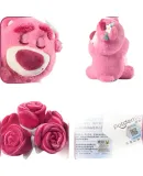 Disney Toy Story Plush Doll, Birthday Gift for Girlfriend, Strawberry Bear with Rose Eternal Flower