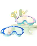 XTEP Children's Swimming Goggles, Large Frame High-Definition Waterproof Anti-Fog Swimming Glasses for Boys And Girls, Non-Prescription Diving Mask, Blue