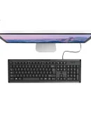 HP Wired Office Keyboard, 104 Keys, Wear-Resistant, Splash-Proof, Ergonomic Design for Comfortable Typing, Efficient Office And Gaming Keyboard K10