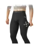 Li-Ning Sports Compression Pants for Men, High-Elasticity Quick-Dry Compression Training Basketball Running Fitness Shark Pants Marathon Long Pants Black