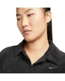 NIKE Women's Autumn And Winter Pullover, Short Fashionable Fleece-Lined Lapel Jacket DV7815-010 Black M