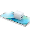 ANKE 33W Dual Port Charger, PD Fast Charging, Type-C Interface, Compatible with 20W/30W, for Apple IPhone 17/16/Pro Max 15, Huawei, Xiaomi, USB Plug, Black