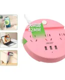 Acer Power Strip/Extension Cord/Surge Protector/USB Hub/Power Bar, Round Socket with 3 Outlets And Master Switch, 1.5m OCB310-P (Pink)