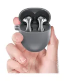 ESCASE Huawei FreeBuds5 Protective Case, Bluetooth Earphone Case Standard Edition/Ultimate Edition Storage Box, Liquid Silicone Soft Shell, Full Coverage Shockproof Ultra-Thin Protective Outer Case, I9 Gray