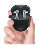 ESCASE Huawei FreeBuds5 Protective Case, Standard/Ultimate Edition Bluetooth Earphone Cover Storage Box, Liquid Silicone Soft Shell, Full Protection, Shockproof, Ultra-Thin Protective Outer Shell, I9 Black