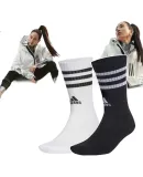 Adidas Sports Long Socks, Autumn And Winter Warm Socks, Versatile Casual Badminton Socks for Men And Women, IC1322, Black, M