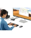 UGREEN HDMI KVM Switch, 4K HD Video Splitter, Two-In Output, Shares USB Printer/keyboard Mouse with Two Computers, Uses One Monitor, 90809