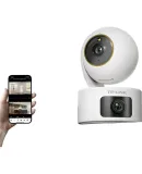 TP-LINK (TP-LINK) Dual-Camera 8MP Smart Camera, Home Surveillance Monitor, 360-Degree Coverage, Night Vision, Panoramic Wireless Remote Access Via Smartphone, Indoor Security Camera for Babies And Pets, IPC44AW Dual-Camera Versio