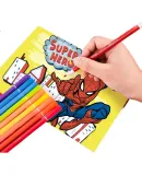 Disney 36-Color Children's Watercolor Markers, Elementary School Art Drawing Doodle Pens, Washable Painting Brushes, Marvel DM24831A Watercolor Pens