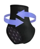 Mizuno (MIZUNO) Ankle Support Sports Brace for Men And Women, Breathable Ankle Protection for Sports Injuries, Basketball Ankle Guard, Soccer Ankle Support 019-L Black Left Single Piece