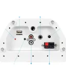 SAST (SAST) 50W Outdoor Bluetooth Waterproof Speaker Column, Indoor And Outdoor Wireless Wall-Mounted Speaker Amplifier Set, Sound System for Schools, Stadiums, Conferences, Public Addressing, Shops, And Music Hosts